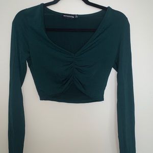 PrettyLittleThing Long Sleeve Crop Top